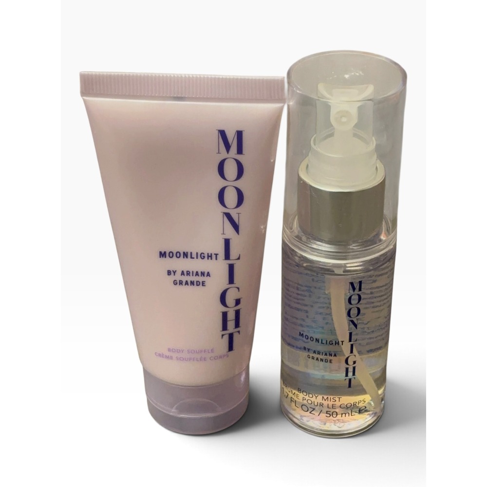 Ariana Grande Moonlight Body Mist and Body Souffle Set 1.7oz Each Travel Size